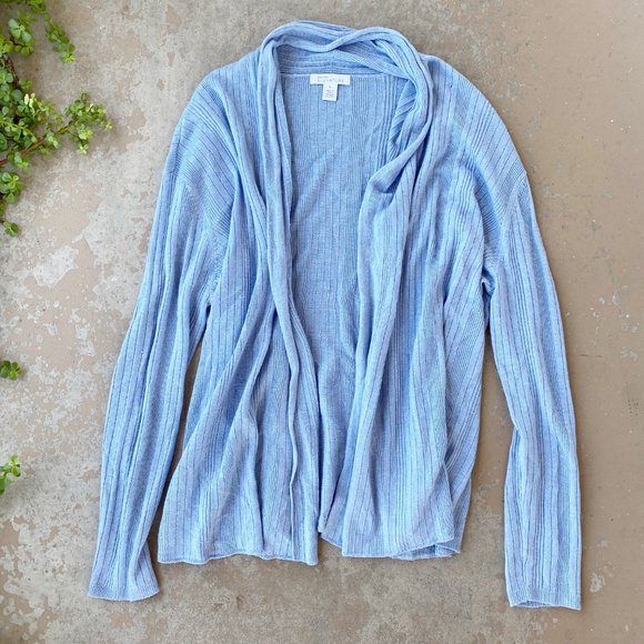 Nordstrom Sweaters - Nordstrom Signature Blue Open Front Cardigan in silk/cotton. Lightweight.